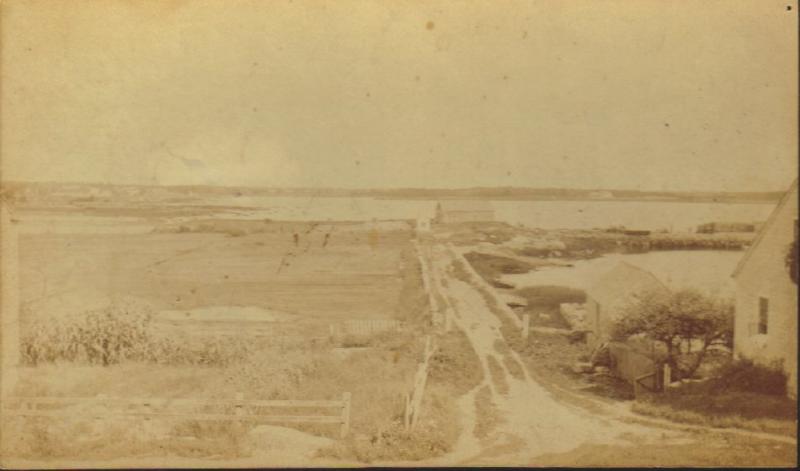 Island Wharf Road was just a dirt path leading to the water in 1885. COURTESY SIPPICAN HISTORICAL SOCIETY